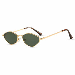 Ochelari de dama cu rama geometrica Techsuit 6206, auriu / verde