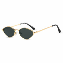 Ochelari de dama cu rama geometrica Techsuit 6206, auriu / negru