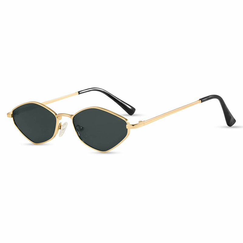 Ochelari de dama cu rama geometrica Techsuit 6206, auriu / negru