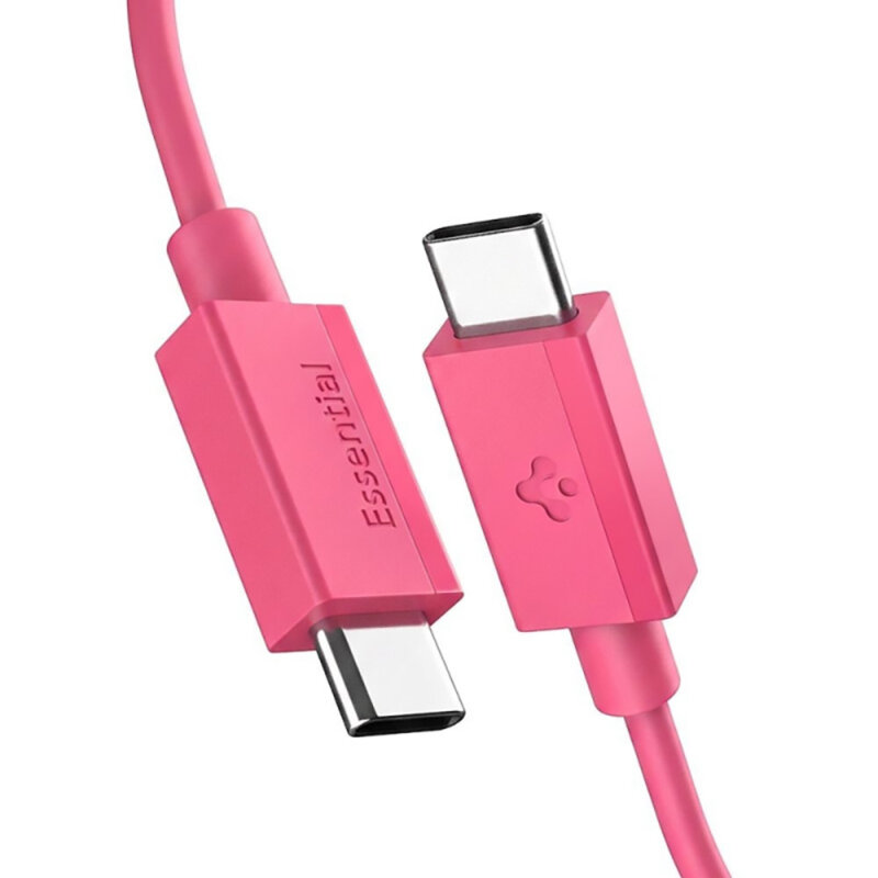 Cablu Type-C Fast Charge Spigen, 60W, roz, 1m, EB6010CC