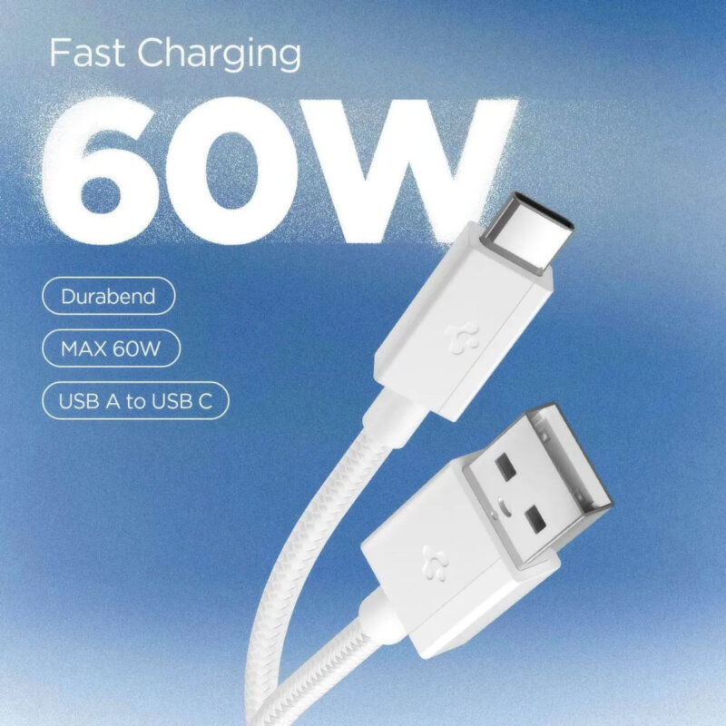 Cablu USB, Type-C Fast Charge Spigen, 60W, alb, EB6015AC