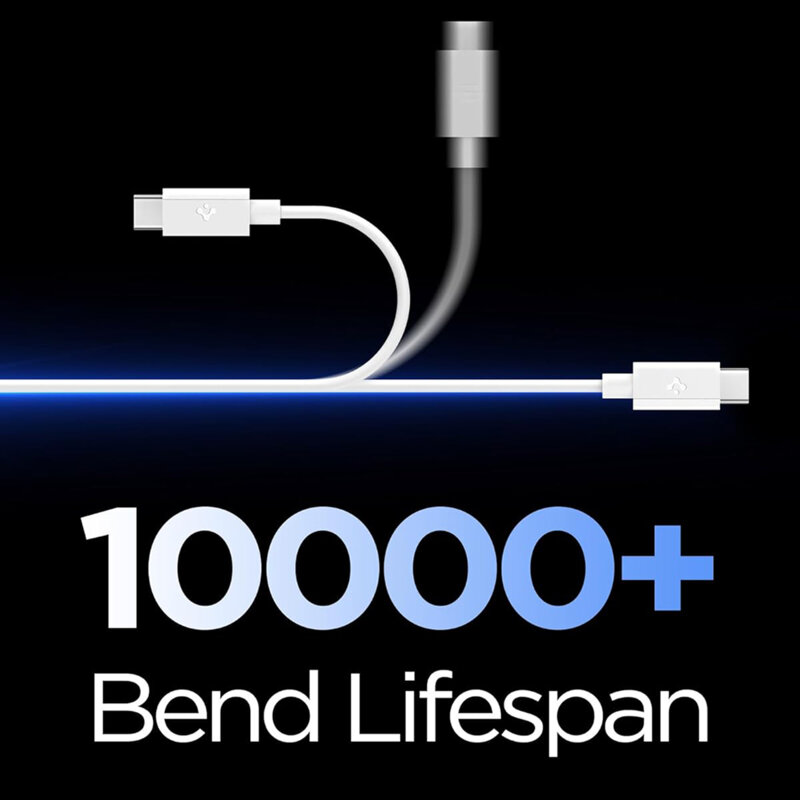 Cablu Type-C Fast Charge Spigen, 60W, alb, EB6015CC