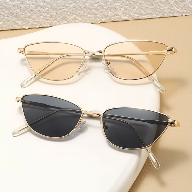 Ochelari cat eye premium, rama metalica Techsuit 622, negru