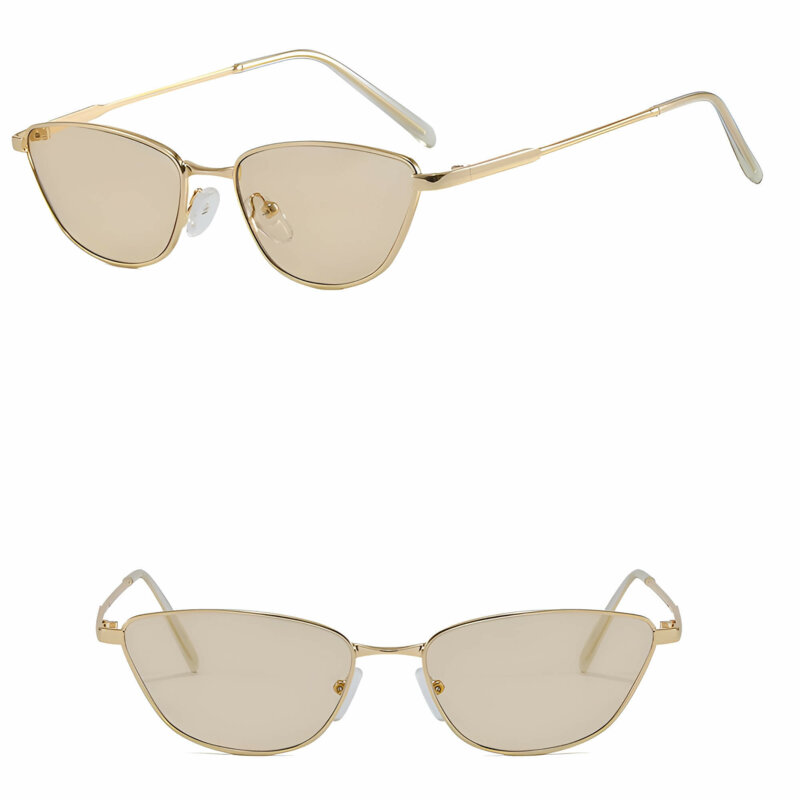 Ochelari cat eye premium, rama metalica Techsuit 622, auriu