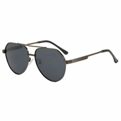 Ochelari premium polarizati aviator, unisex Techsuit 8622, gri-inchis