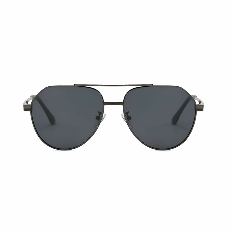 Ochelari premium polarizati aviator, unisex Techsuit 8622, gri-inchis