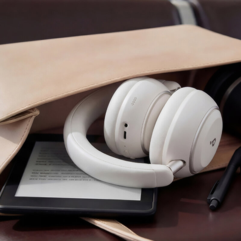 Casti de calatorit Noise Cancelling, Hi-Res Anker Space 2, alb