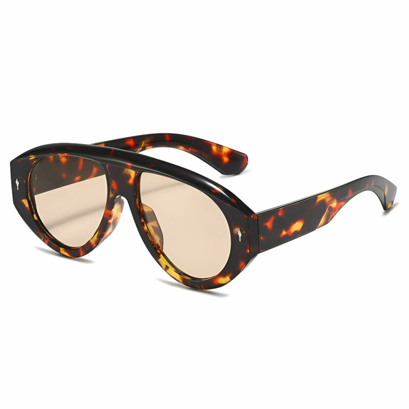 Ochelari de dama premium retro aviator Techsuit 3991, Safari