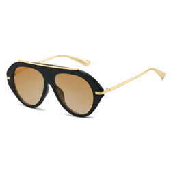Ochelari de soare premium, retro-chic Techsuit 8092, negru/maro