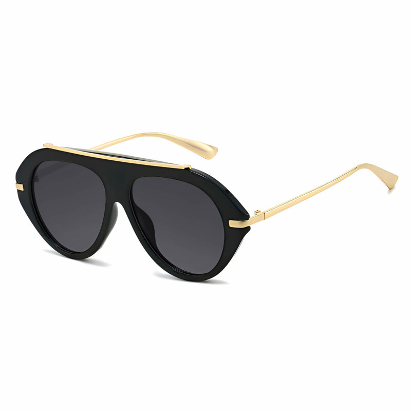 Ochelari de soare premium, retro-chic Techsuit 8092, negru