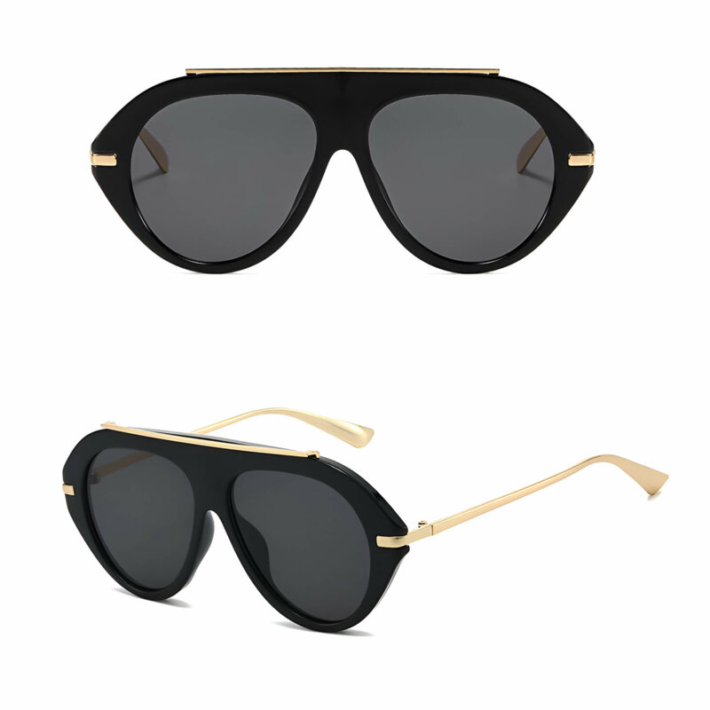 Ochelari de soare premium, retro-chic Techsuit 8092, negru