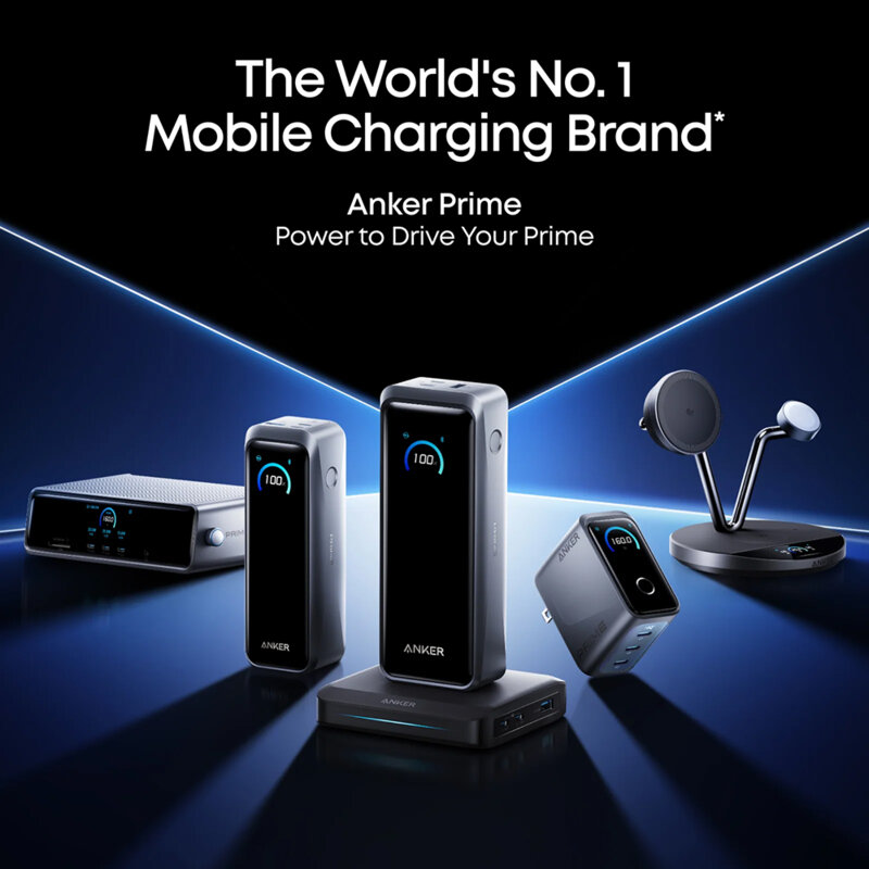 Power bank 2x USB-C, USB Anker Prime, 20100mAh, 220W, negru