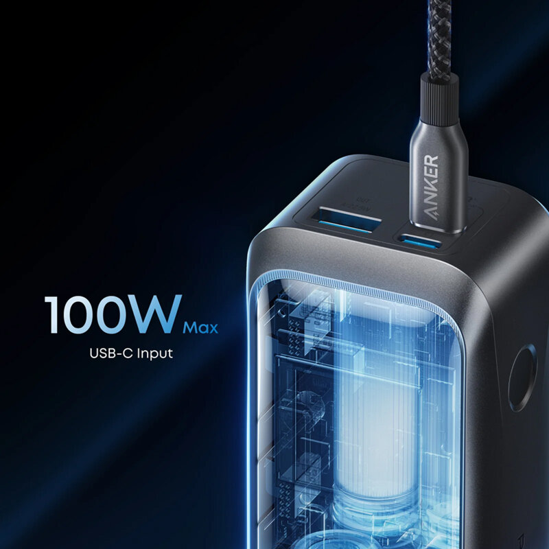 Power bank 2x USB-C, USB Anker Prime, 20100mAh, 220W, negru