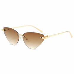 Ochelari de soare cat eye fara rama Techsuit S099, tea