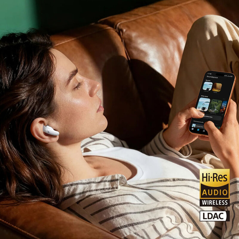 Casti Bluetooth 6.1, ANC, LDAC, AI mic Anker Liberty Buds, alb
