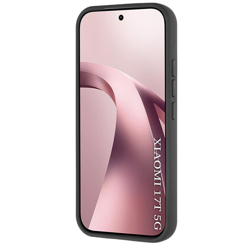 Husa Xiaomi 17T Techsuit Glinth cu inel suport stand magnetic, negru