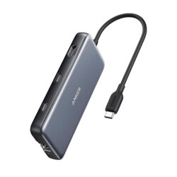 Hub 8in1 Type-C, HDMI, SD, Ethernet Anker, PD85W, 10Gbps, gri