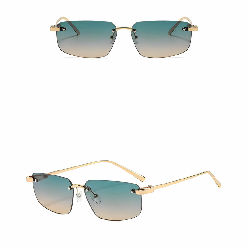 Ochelari de soare premium fara rama, unisex Techsuit S098, Lagoon