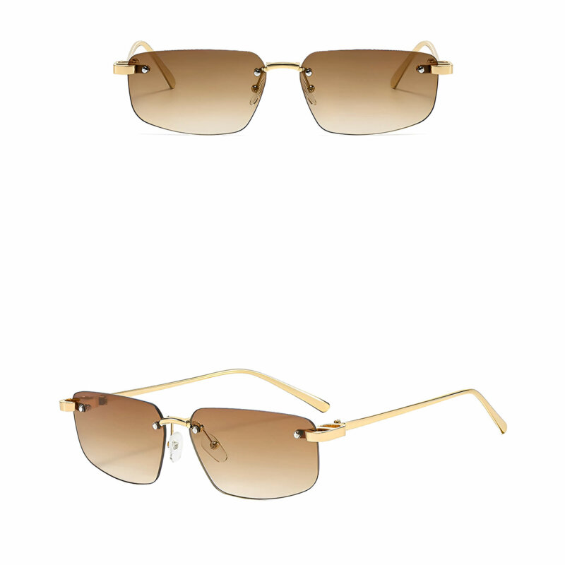 Ochelari de soare premium fara rama Techsuit S098, Cognac