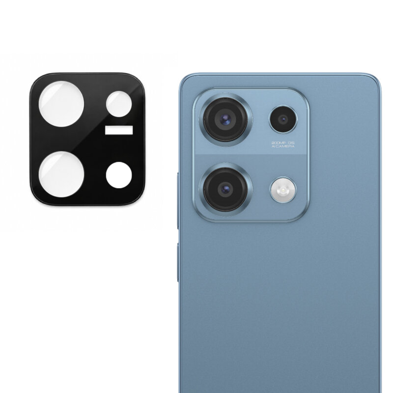 Folie camera Xiaomi Redmi Note 14S Techsuit Full Glass, negru