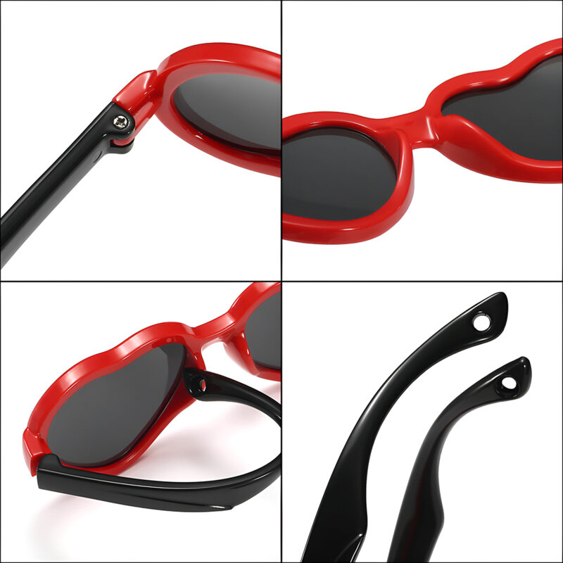 Ochelari de soare pentru copii Techsuit 23070, negru/rosu