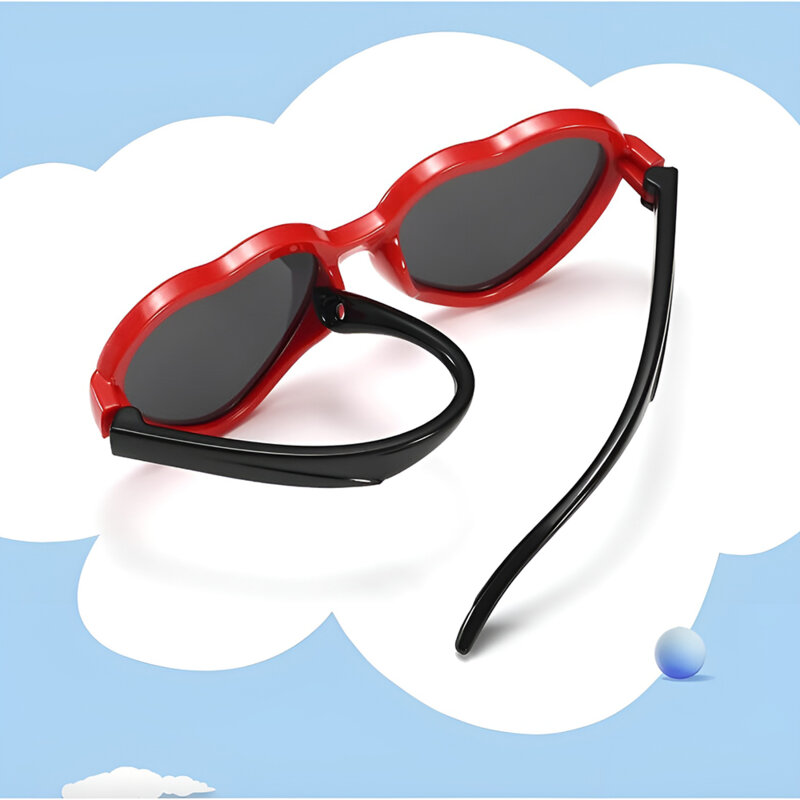 Ochelari de soare pentru copii Techsuit 23070, negru/rosu
