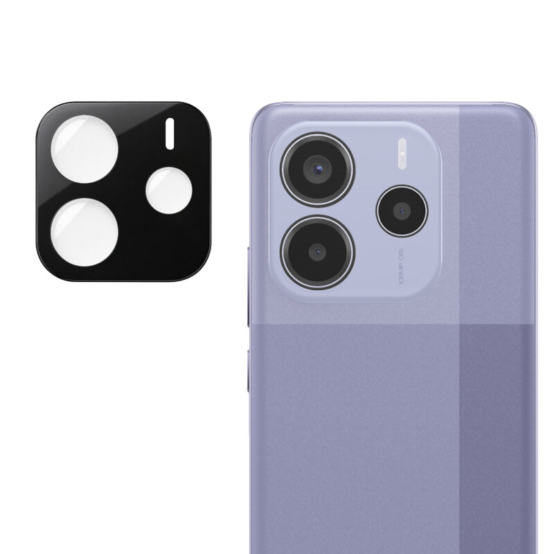 Folie camera Xiaomi Redmi Note 14 5G Techsuit Full Glass, negru