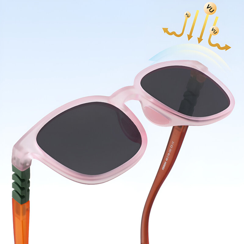 Ochelari de soare pentru copii Techsuit 9694, roz-multicolor