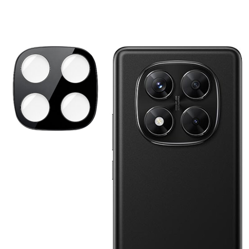 Folie camera Xiaomi Redmi Note 14 Pro 5G Techsuit Full Glass, negru