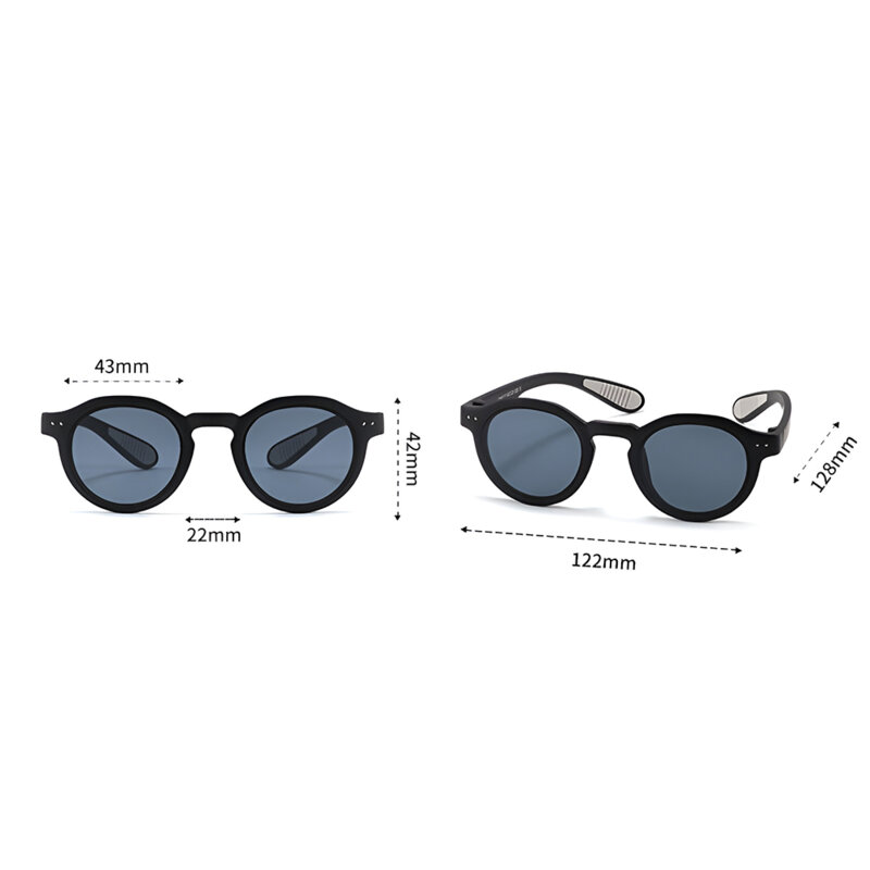 Ochelari de soare pentru copii, rotunzi Techsuit 8443, rosu