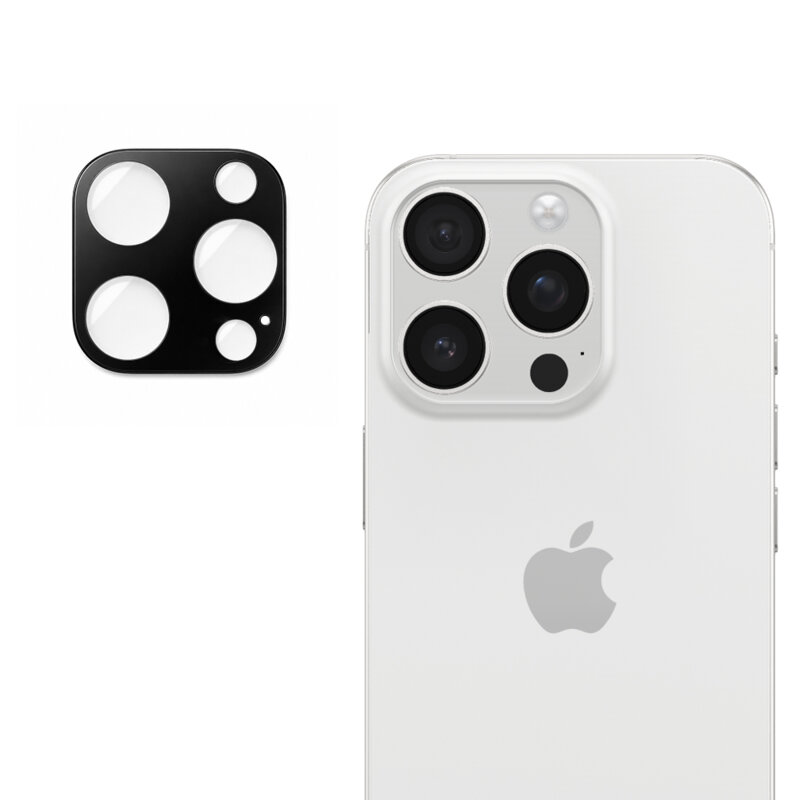 Folie camera iPhone 16 Pro Techsuit Full Glass, negru