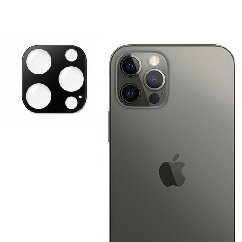 Folie camera iPhone 12 Pro Techsuit Full Glass, negru