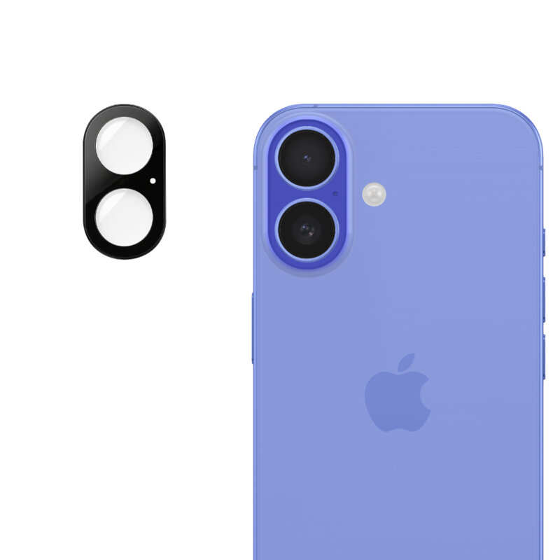 Folie camera iPhone 16 Techsuit Full Glass, negru