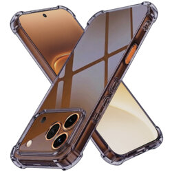 Husa Honor 600 Pro Techsuit Shockproof Clear Silicone, fumuriu