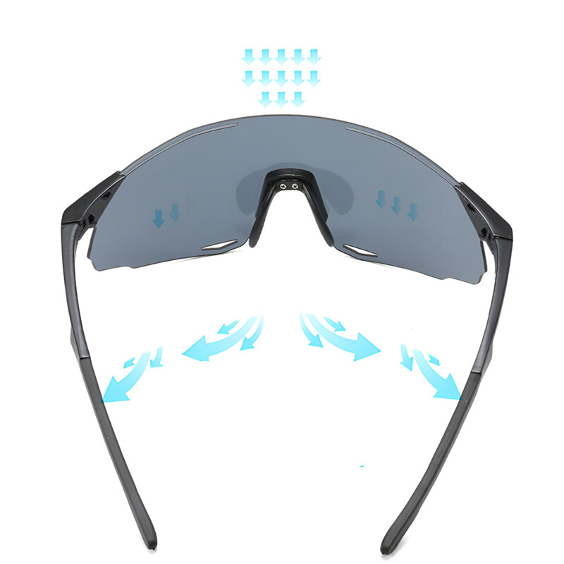 Ochelari supradimensionati sport Techsuit 8853, negru/gri