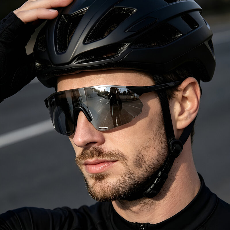 Ochelari supradimensionati sport Techsuit 8853, negru/gri