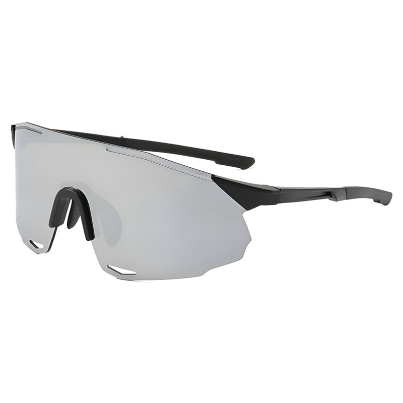 Ochelari supradimensionati sport Techsuit 8853, negru/argintiu