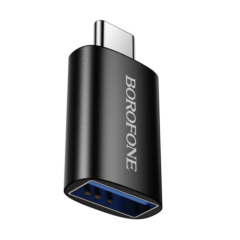 Adaptor OTG USB-C la USB 3.0, 5Gbps, 2A, Borofone BV26C, negru