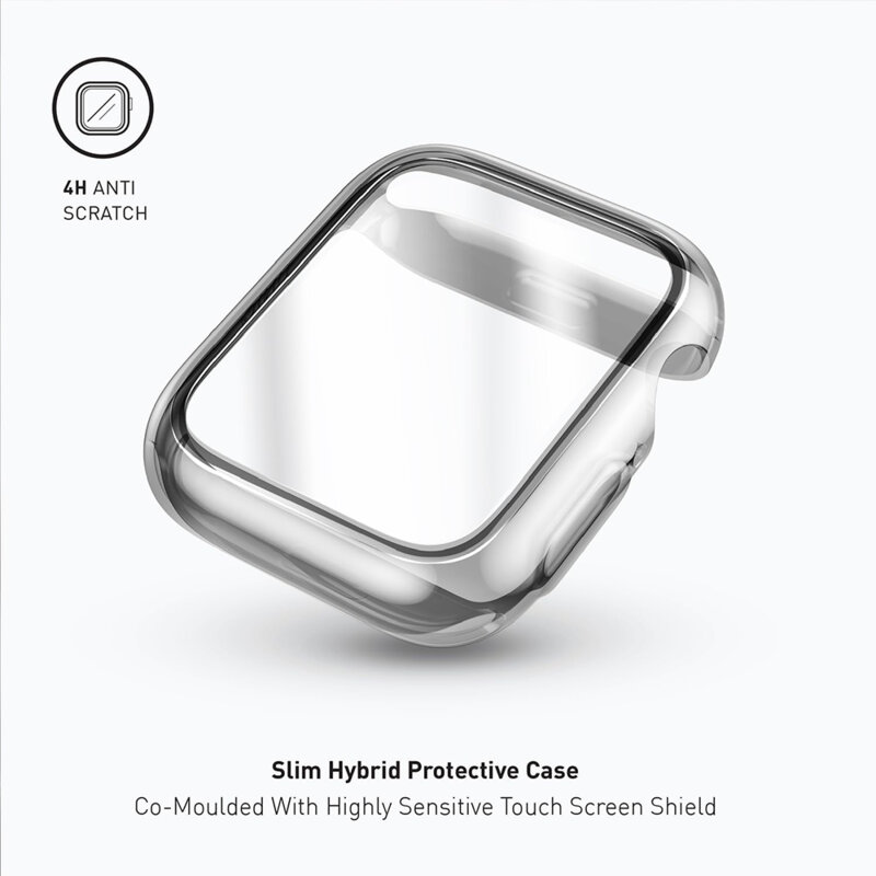 Carcasa Apple Watch 11 42mm cu protectie ecran UNIQ Garde, clear