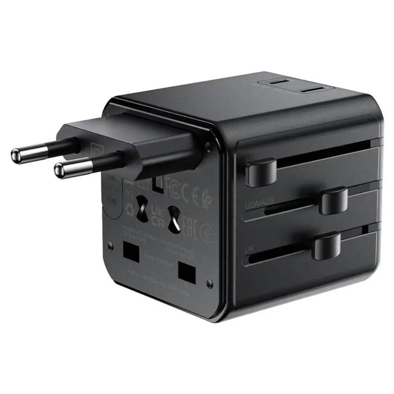 Adaptor priza universal Fast Charge Acefast Z11, 2500W, negru