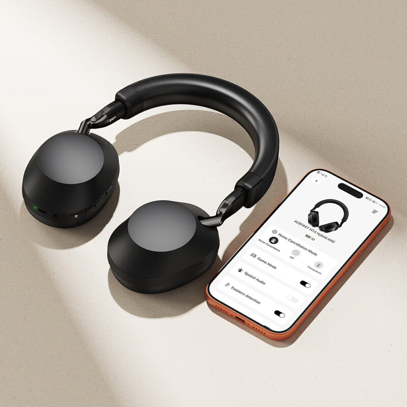 Casti over-ear BT 6.0, mod joc/cinematic, aplicatie Acefast H14