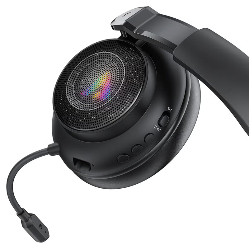 Casti gaming cu RGB si microfon BT6.0, 2.4G, AUX Acefast H15