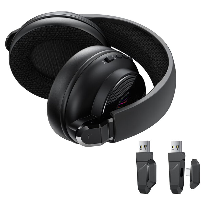 Casti gaming cu RGB si microfon BT6.0, 2.4G, AUX Acefast H15