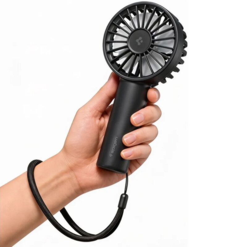 Ventilator de mana portabil premium Spigen A905, negru