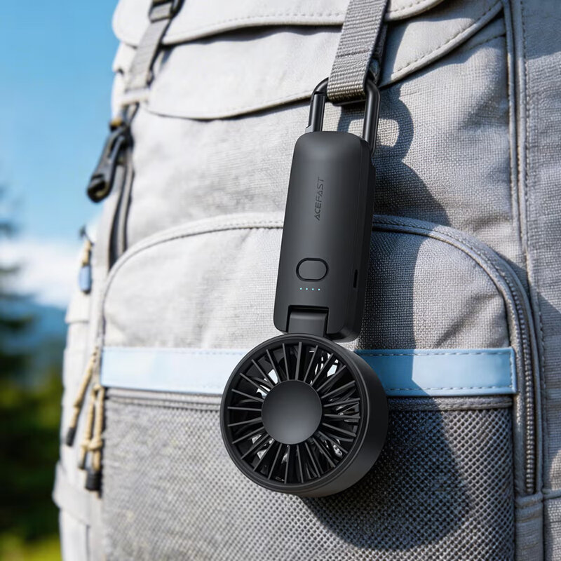Mini ventilator portabil cu 4 viteze, LED, 1800mAh Acefast YF2