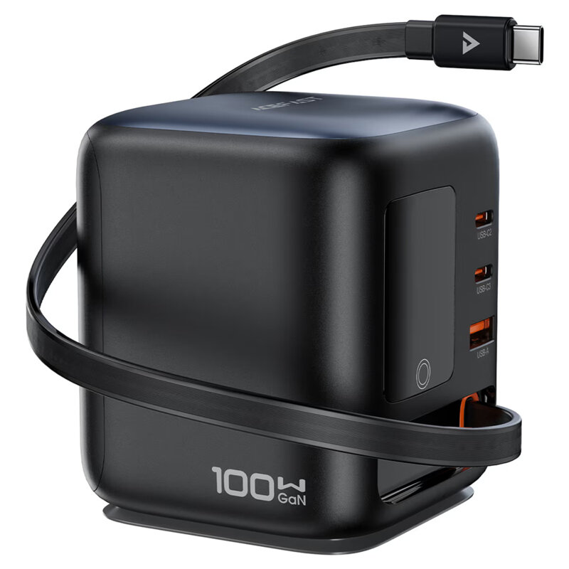 Statie GaN Type-C PD100W cu cablu, HD display Acefast Z10