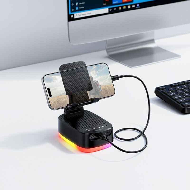 Boxa Bluetooth 3in1, suport telefon + power bank, Borofone Marea, BR200