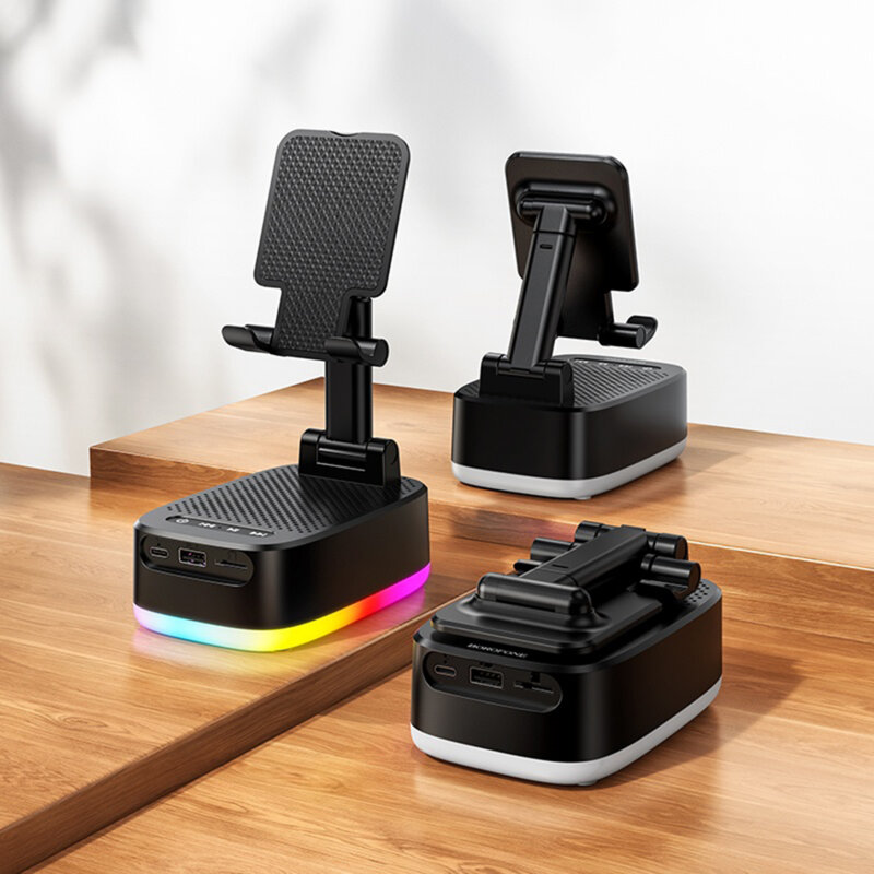Boxa Bluetooth 3in1, suport telefon + power bank, Borofone Marea, BR200