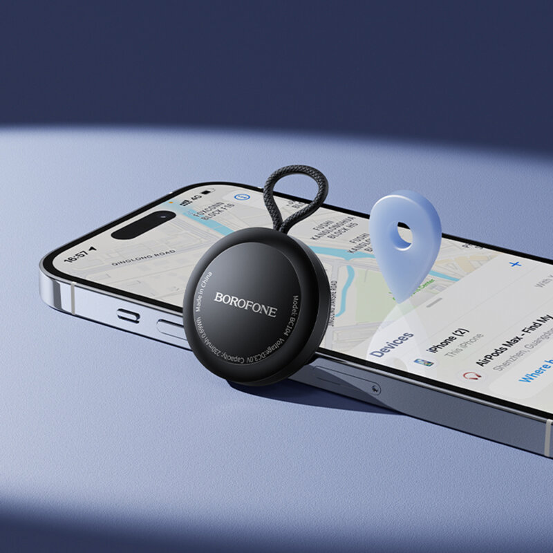 Localizator Bluetooth, compatibil Apple Find My, Borofone Intelligent, BC104