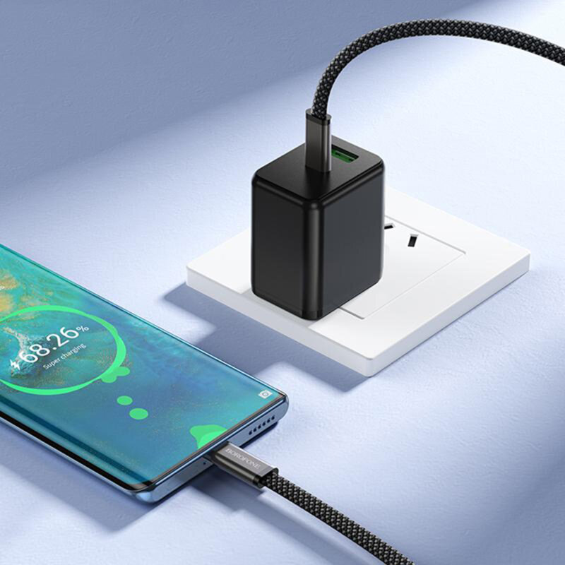 Cablu USB-C la USB-C, 60W, Borofone Peace, BX124, 1m